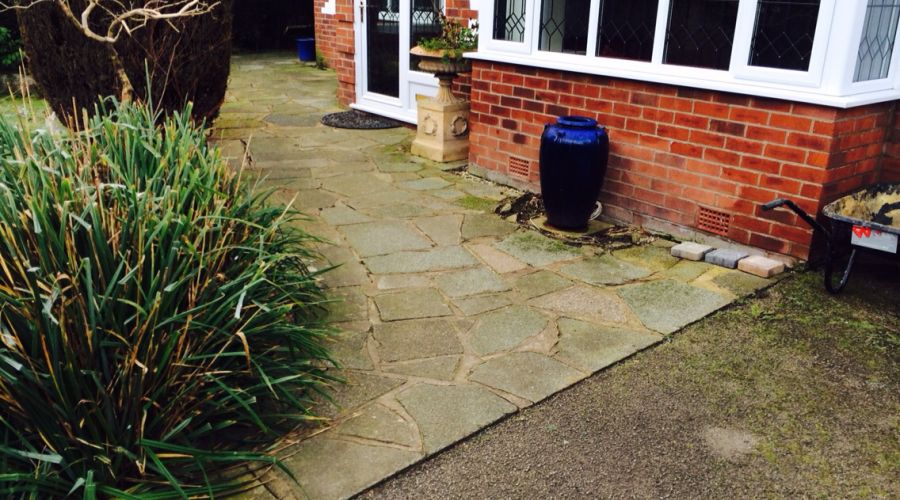 Garden patio in Swansea